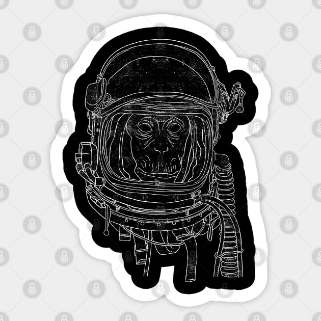 Cosmic Ape Sticker by eriksandisatresa